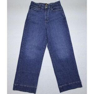 Lee Women Wide-Leg Let-Down Hem High-Rise Jean Blue Size 12L